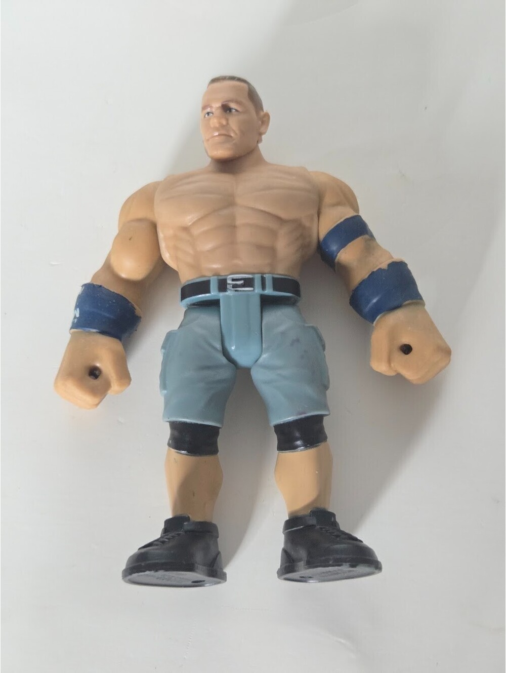 2021 Mattel WWE John Cena Action Figure with Rubber Arms and Blue Gear